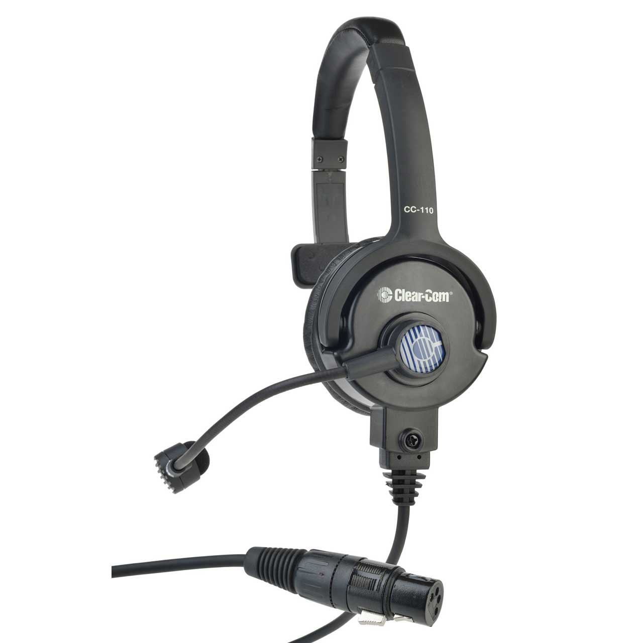 Clear-Com CC-110-X4 Lightweight Single On Ear Intercom Headset with Dynamic  Mic and Four-pin Female XLR connector