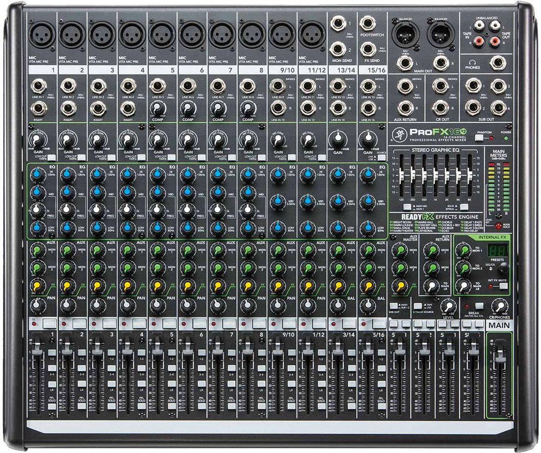Mackie ProFX16v2 16-channel 4-Bus Effects Mixer with USB