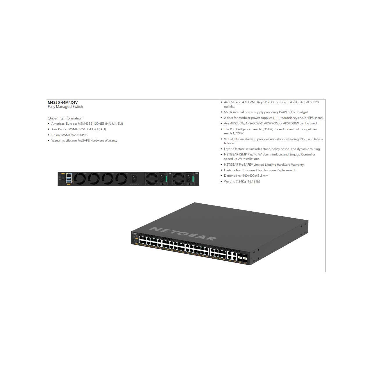  NETGEAR Multi-Gigabit Ethernet Fully Managed PoE Switch :  Electronics