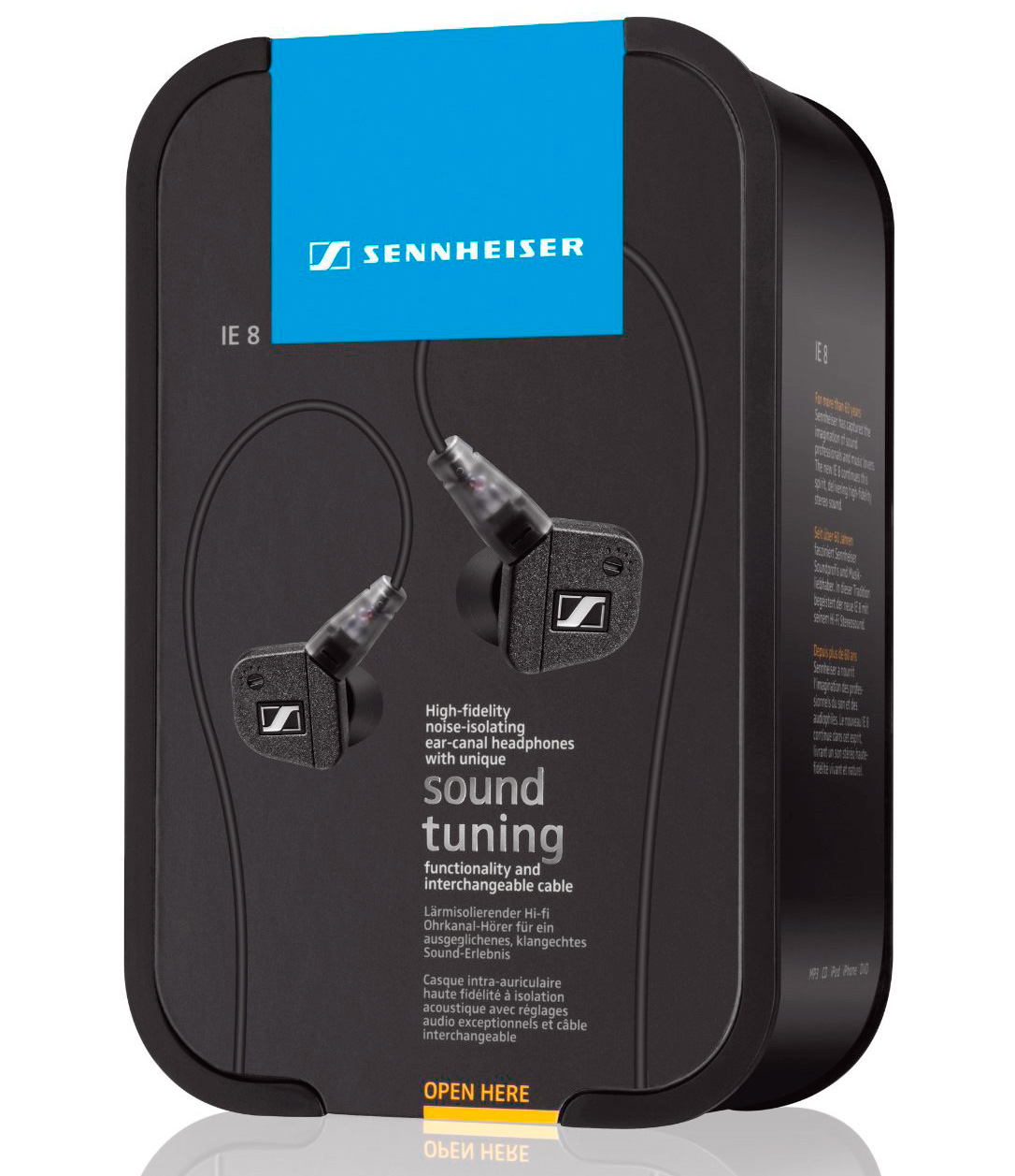 Sennheiser IE8 Premium Audiophile In Ear Headphones with Tunable Bass