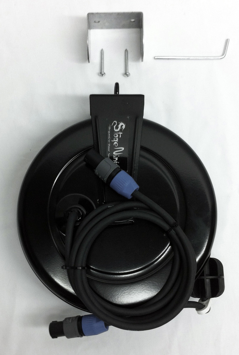 Stage Ninja SPK40SP 46 ft Retractable Speaker Cable Reel With Speakon