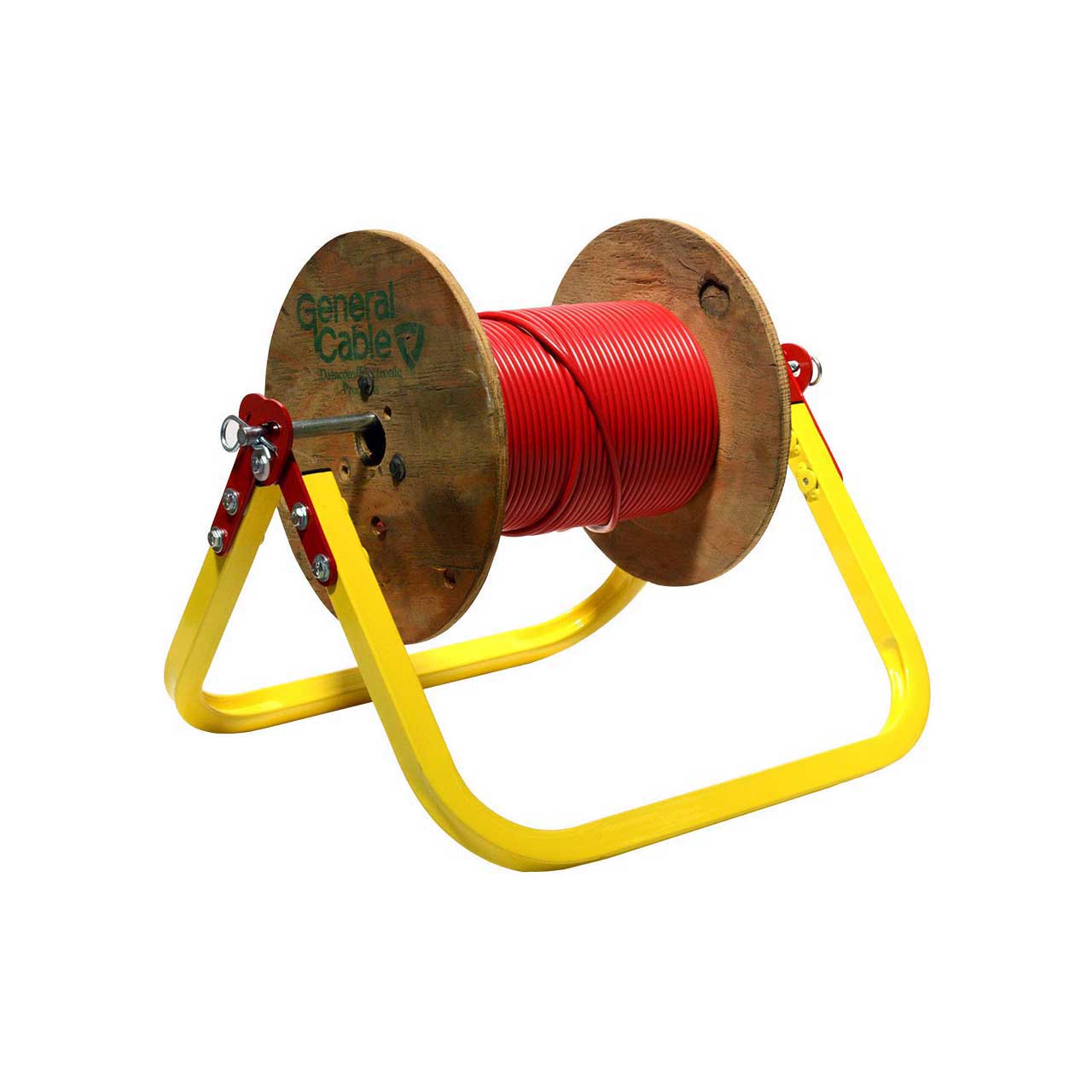 OSD100-SS-YL-SG-C1 Open Spool Static Discharge Reel 100' w/Hand Clamp, OSD100-SS-YL-SG-C1