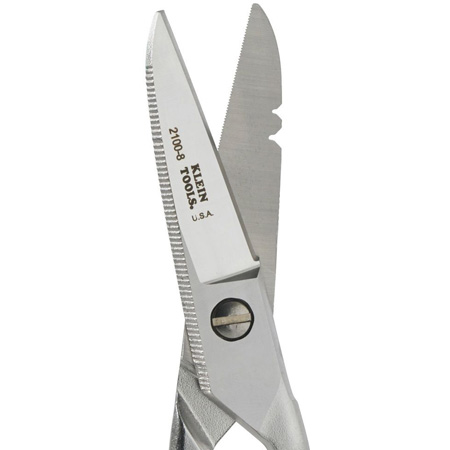 Klein Tools 2100-8 Free-Fall Snip Stainless Steel Electricians Scissors