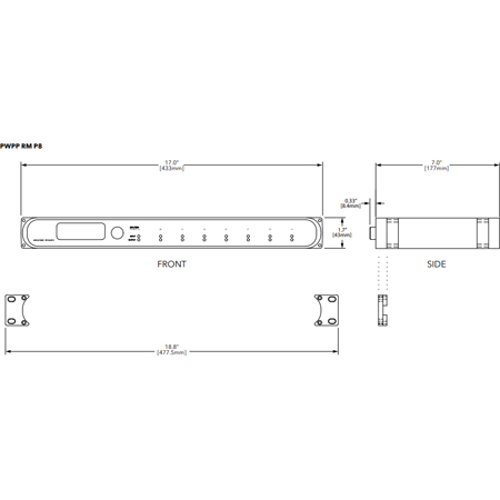 Pathway Connectivity PWPP RM P8 XLRTERM FRTRR 8-Port Pathport Front XLR ...