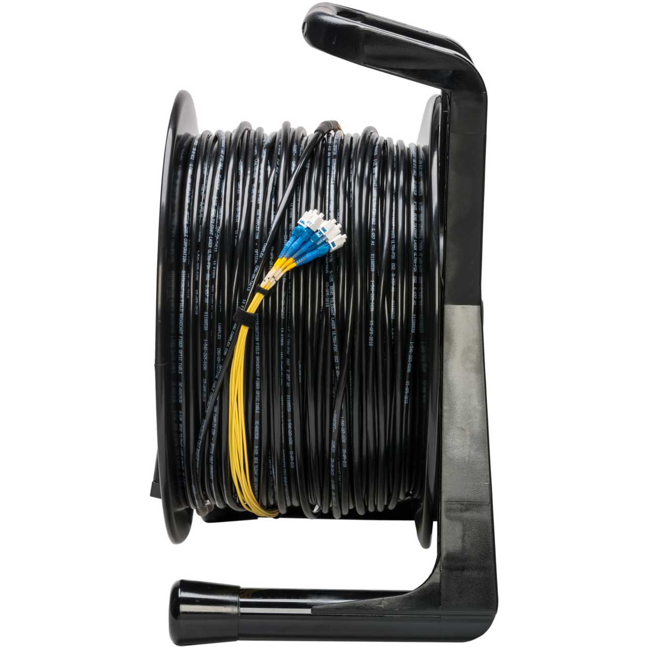 Camplex 4-Channel LC Single Mode Fiber Optic Tactical Snake on Reel - 500  Foot