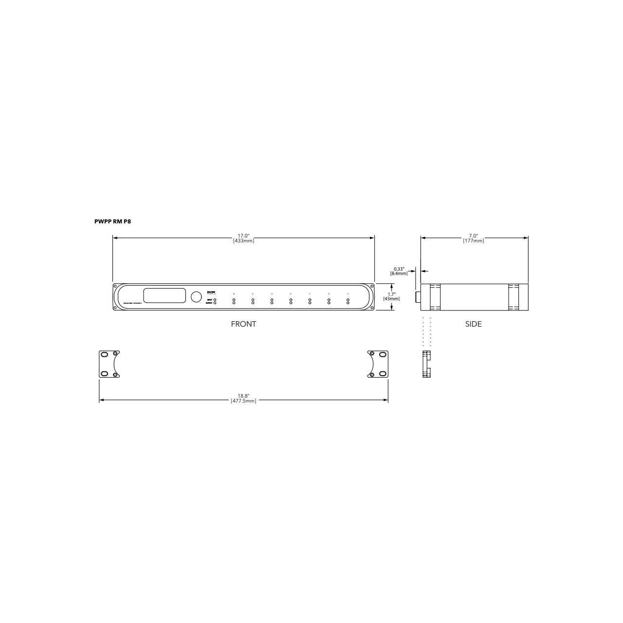 Pathway Connectivity PWPP RM P8 XLRTERM FRTRR 8-Port Pathport Front XLR ...