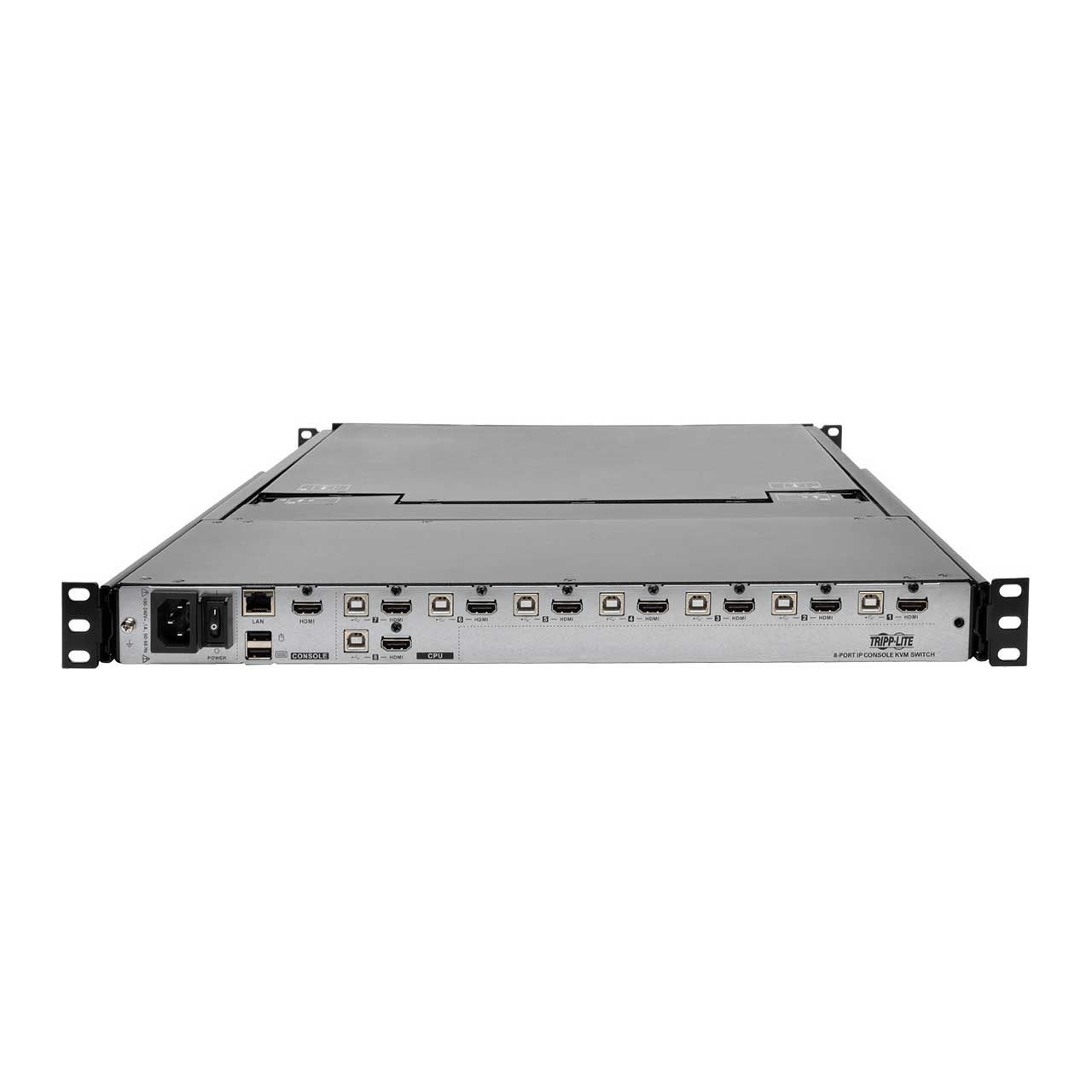 Tripp Lite B030-008-17-IP 8Port Rackmount Console HDMI KVM Switch 17 Inch LCD  IP Remote Access