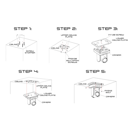 ikan OTTICA OTT-CM PTZ Camera Ceiling Mount