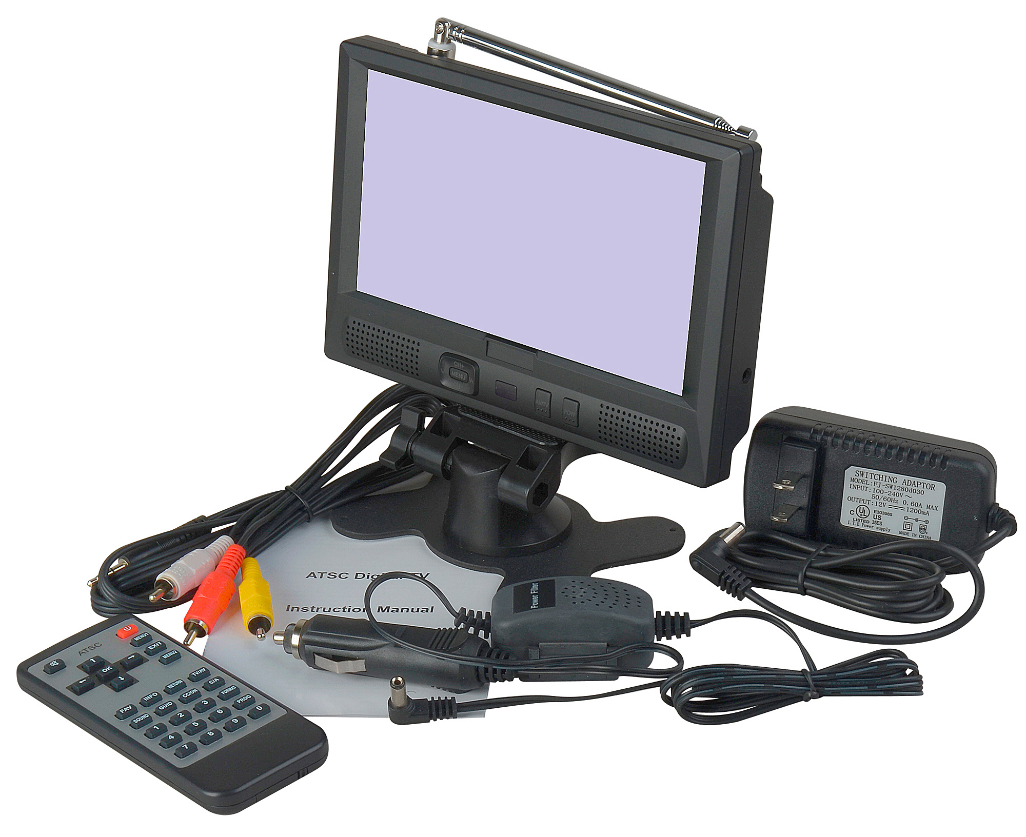 Delvcam DELV7XLPROATSC 7 Inch TFT LCD Monitor w/Builtin ATSC & NTSC