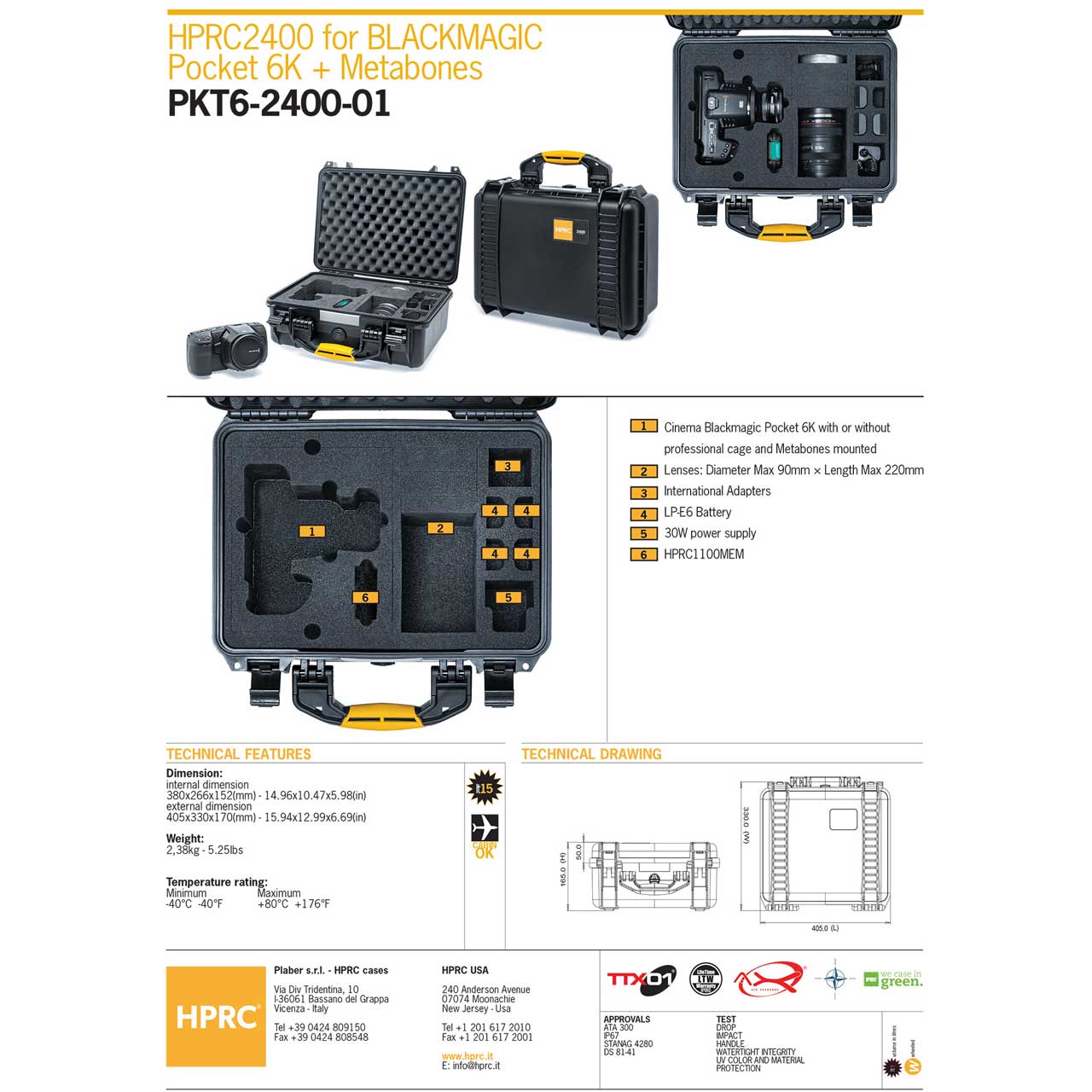 HPRC Hardcase für Pocket Cinema Kamera 6K PRO Blackmagic