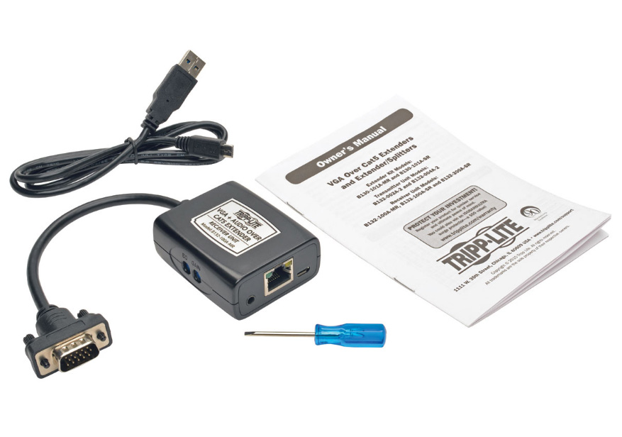 Tripp Lite B132100AMR VGA with Audio over Cat5/Cat6 Extender Receiver
