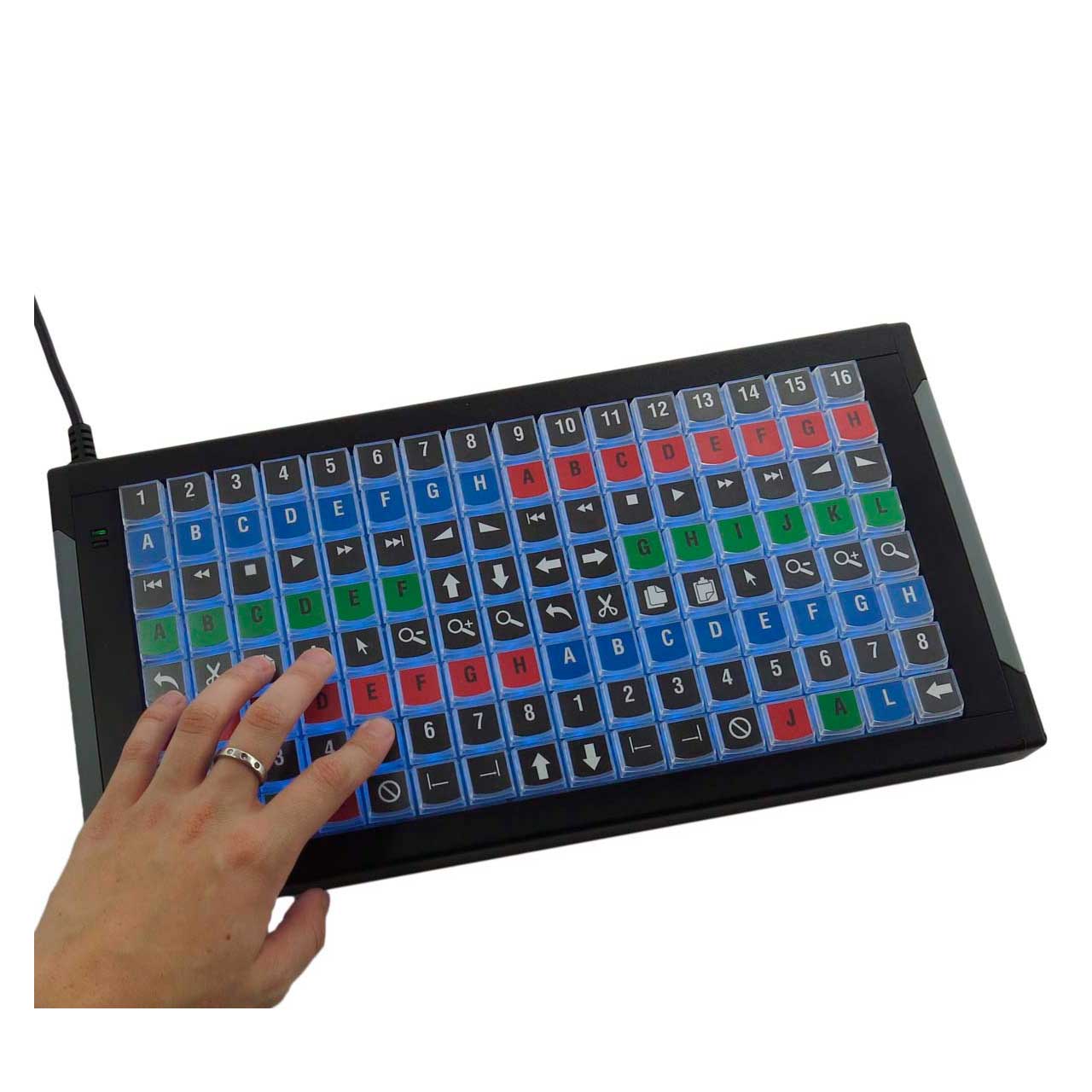 X-Keys XK-128 USB Programmable Keyboard for Windows or Mac