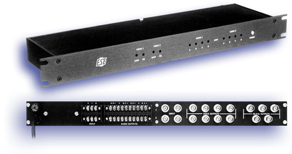 Dual 1 X 4 Audio/Video DA With 5 Black Burst Sync Outputs ES 2940