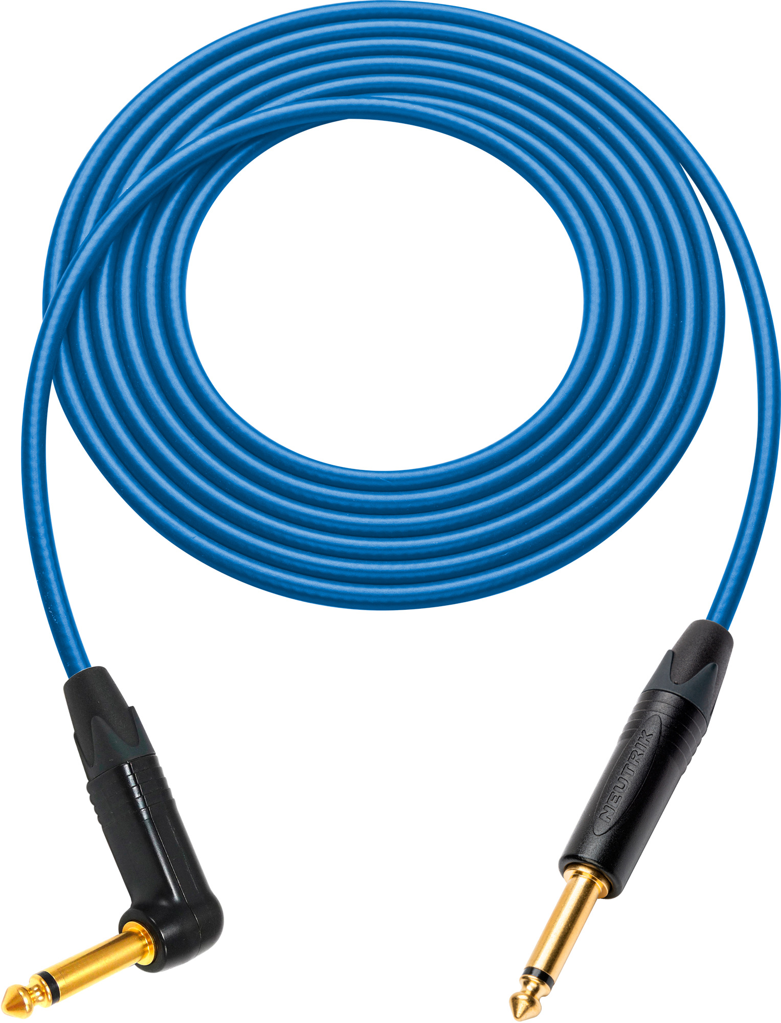 Canare GS-6 Cable Blue with Neutrik XS 1/4-1/4 RA Phone Plugs - 50Ft
