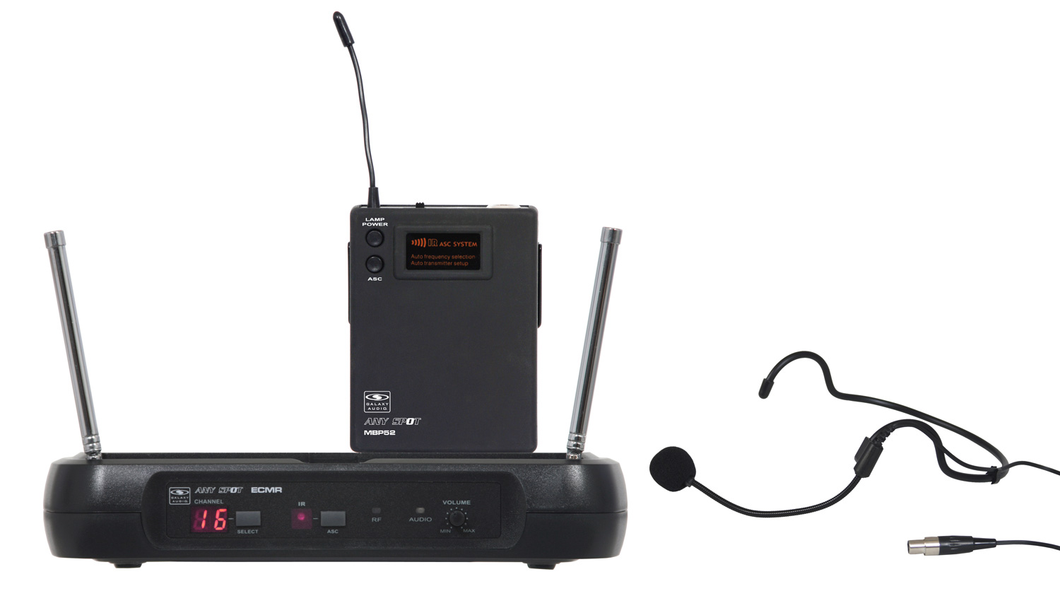 Galaxy Audio ECMR/52HSD ECM Headset System Freq CODE D GXY-ECMR-52HSD