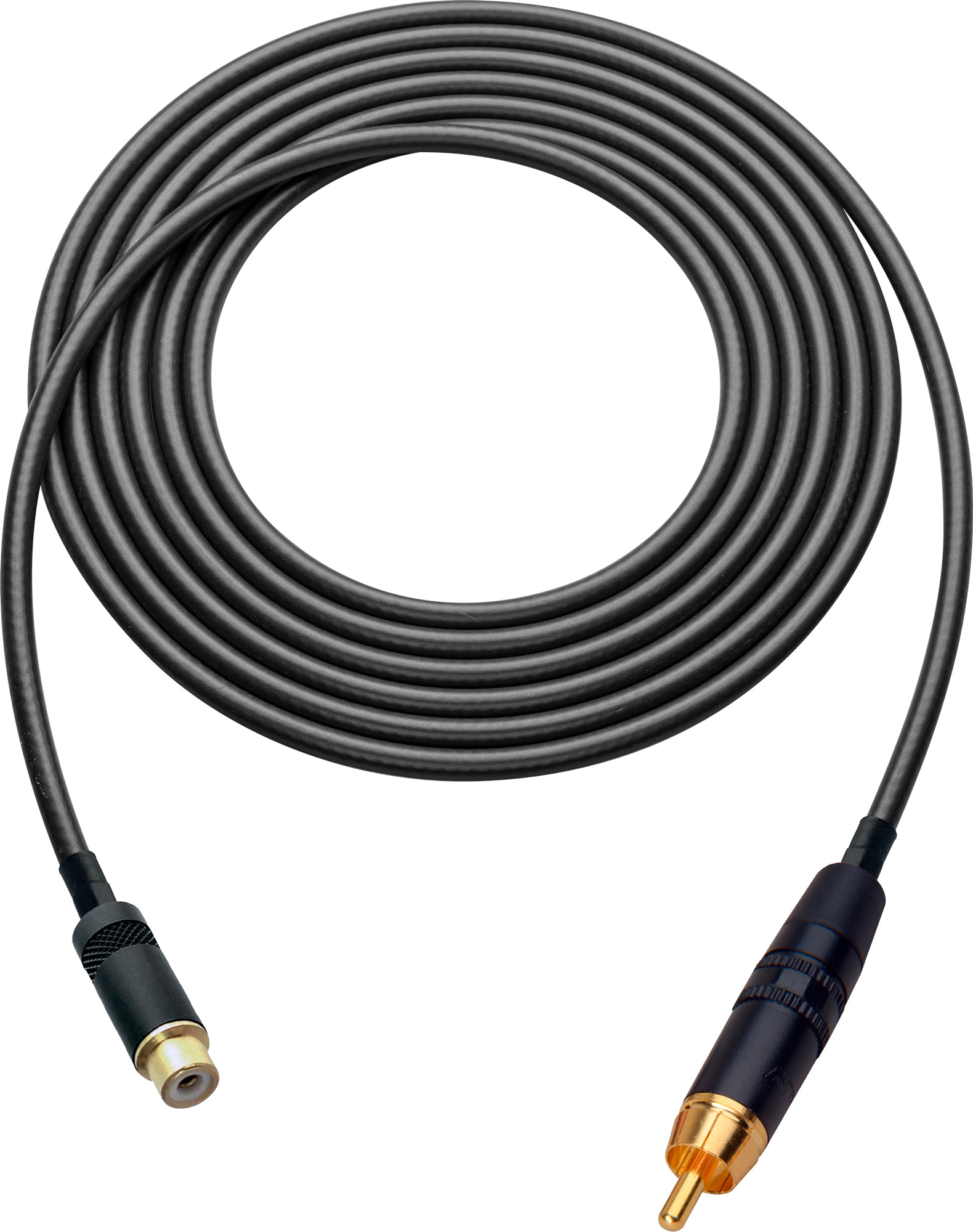 Laird HDAV-EXT-10-BK Belden 1505A RCA M to F Extension Cable For Audio or HD Video - 10 Foot Black