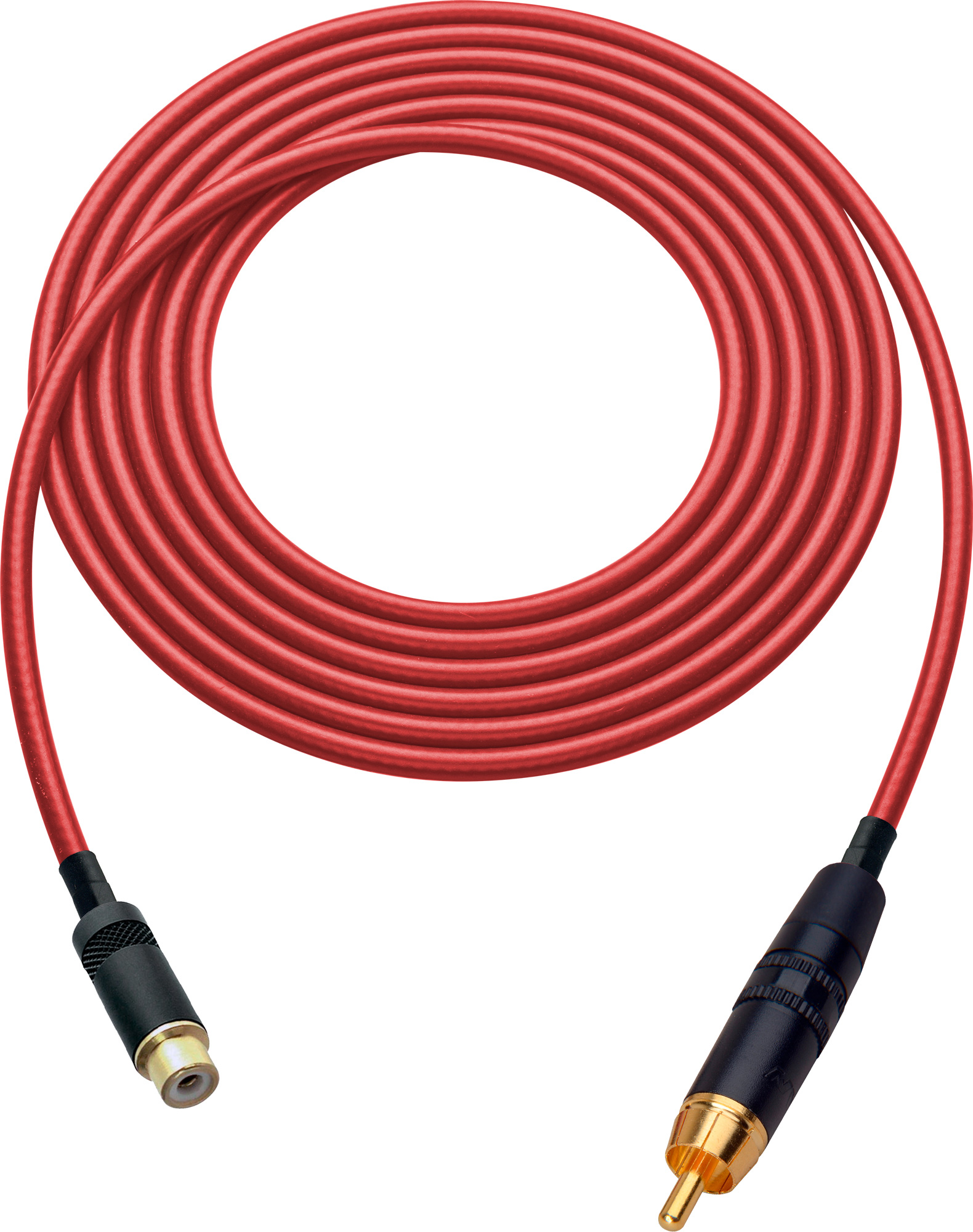 Laird HDAV-EXT-10-RD Belden 1505A RCA M to F Extension Cable For Audio or HD Video - 10 Foot Red