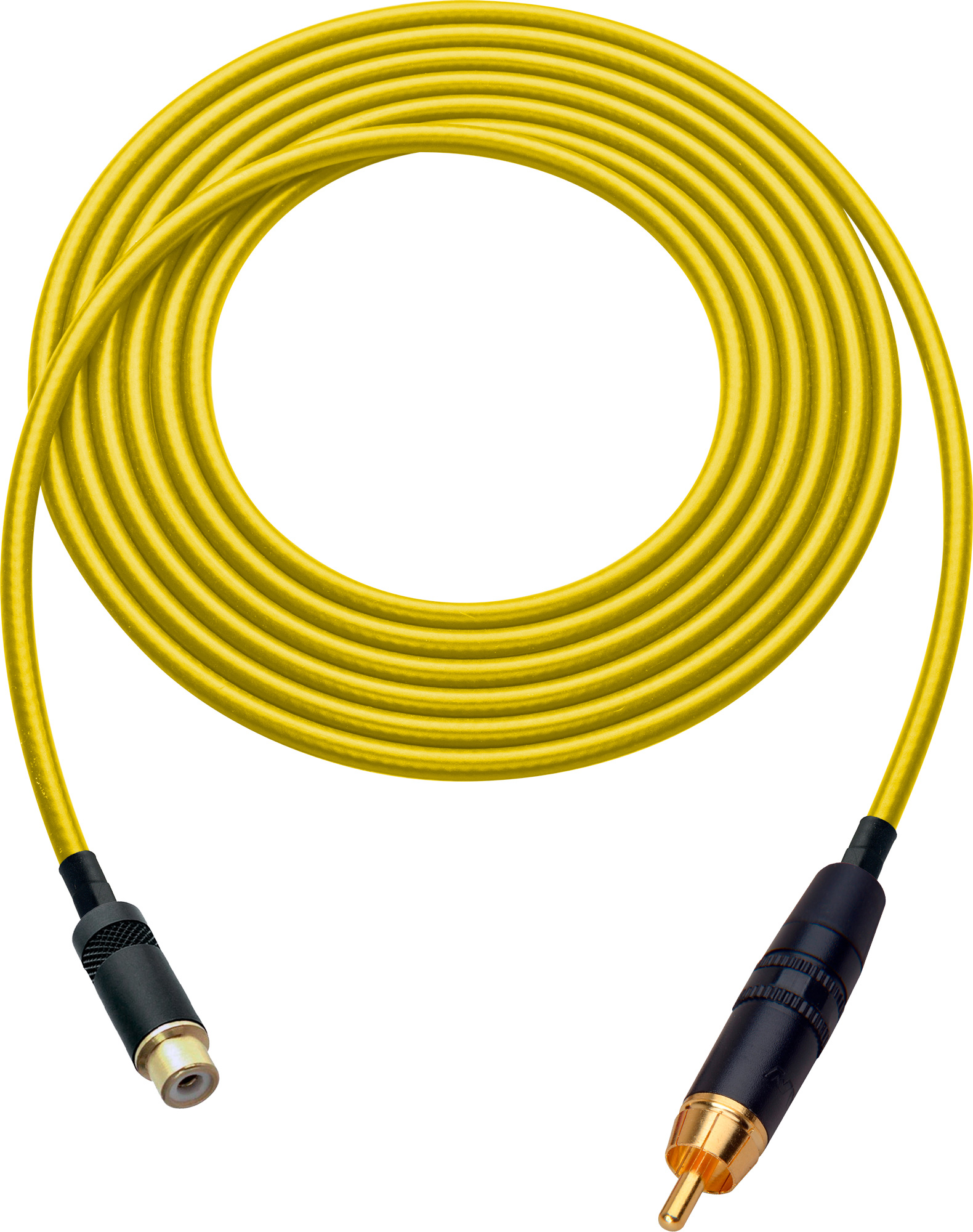 Laird HDAV-EXT-7-YW Belden 1505A RCA M to F Extension Cable For Audio or HD Video - 7 Foot Yellow