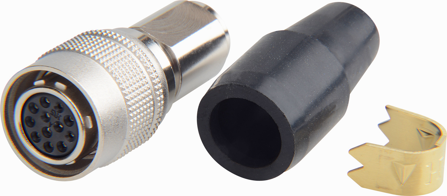 Hirose HR10A-10P-12S 12-Pin Female Push-Pull Connector with 10mm Male