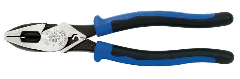 Klein High-Leverage Side-Cutting Pliers - Connector Crimping & Fish Ta