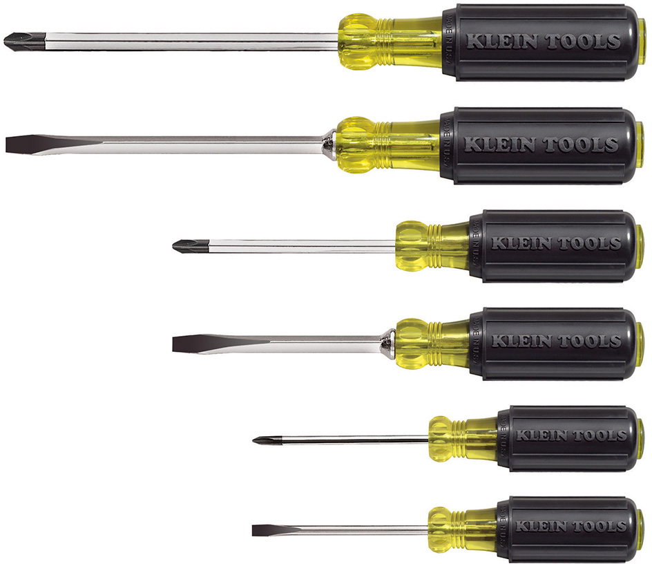 Klein Tools 6pc Cushion-Grip Screwdriver Set KLT-85074