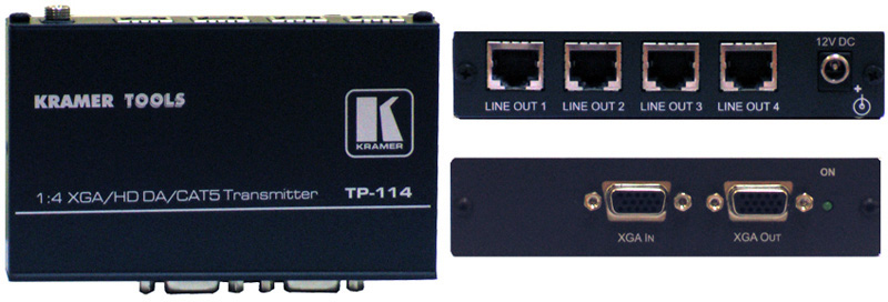 Kramer TP-114 1x4 Computer Graphics Video & HDTV over Twisted Pair Tra