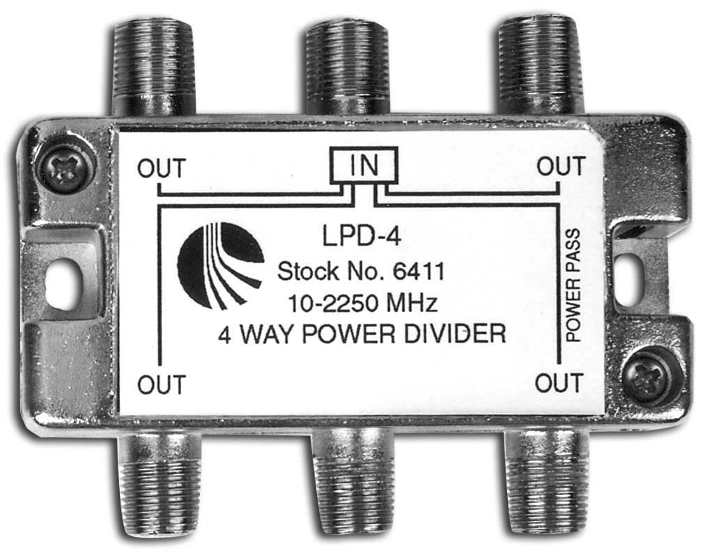 Blonder Tongue LPD-4P 4-Way RF Splitter; 10-Pack LPD-4P