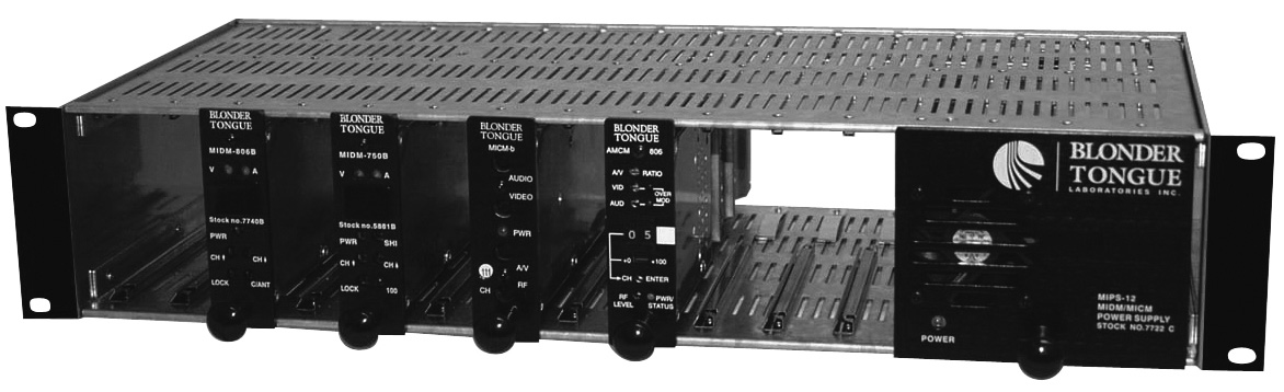 Blonder Tongue MIRC-12V HE-12 Series Rack Chassis for 12 Modules