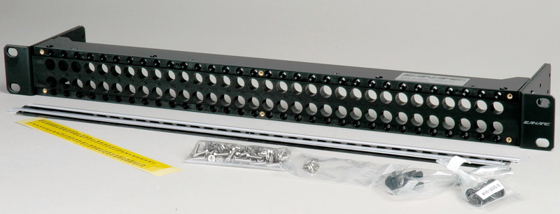 Canare MJ2-M32-2U-BLK 2x32 2 RU Unloaded Patch Panel with Jack Mount S