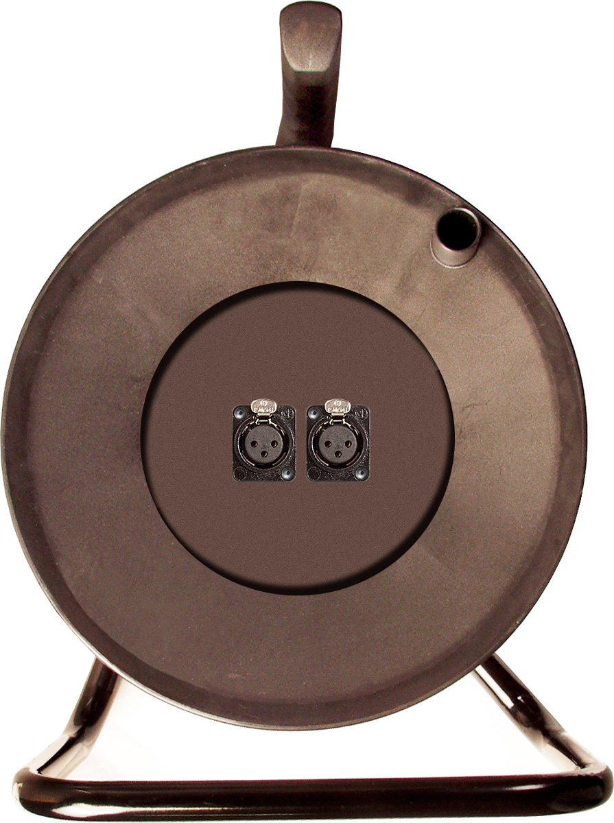 Jackreel Deluxe Dual 3-Pin XLR with 150ft. Belden 1902A cable MKR-10
