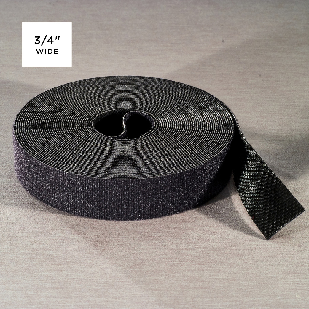 Rip-Tie Q-75-MRL-BK WrapStrap Plus 3/4 Inch x 75 Ft. Black