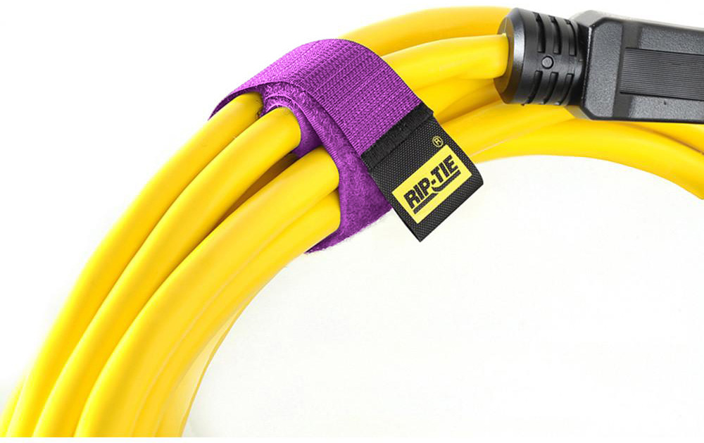 Rip-Tie CableWrap 1x3 Violet 100 Pack RT3-100 VT
