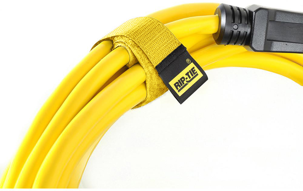 Rip-Tie CableWrap 1x9 Yellow 100 Pack RT9-100YW