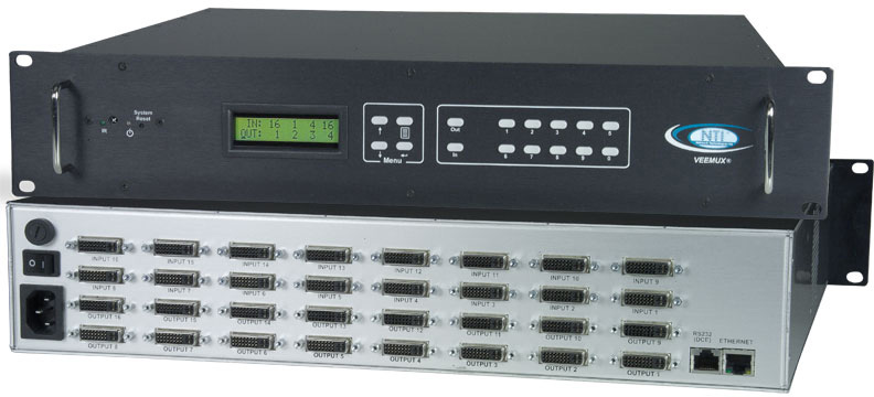 NTI SM-16X16-DVI-LCD DVI Video Matrix Switch SM-16X16-DVI-LCD