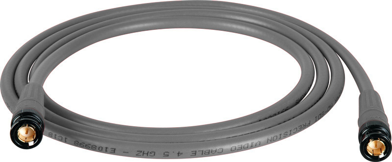 Laird T1694-B-B-3-GY Belden 1694A RG6 w/ Trompeter UPL2000 Black & Gold 3G-SDI BNC Cable - 3 Foot Gray