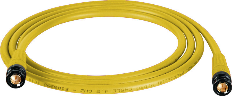 Belden 1694A SDI-HDTV RG6 Yellow 3Ft. w/Trompeter B/G BNC