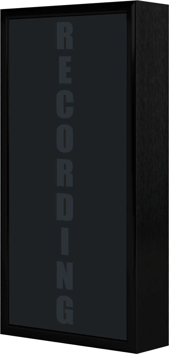Low Profile Vertical Studio Warning Light - RECORDING in Black Matte
