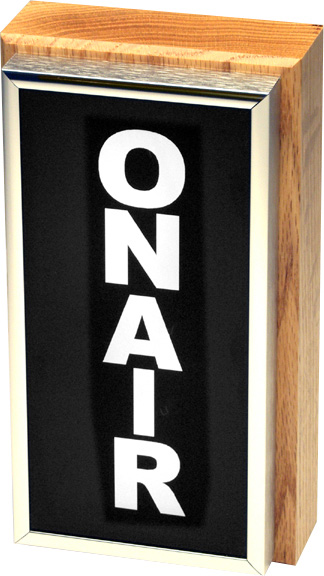 Vertical Studio Warning Light - Recording in Silver Lettering TWL-4