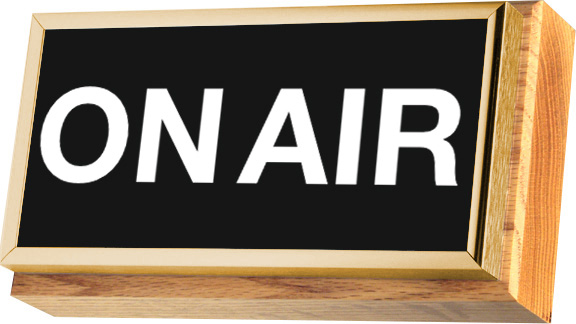Horizontal Studio Warning Light - On-Air in Gold Lettering TWL-5