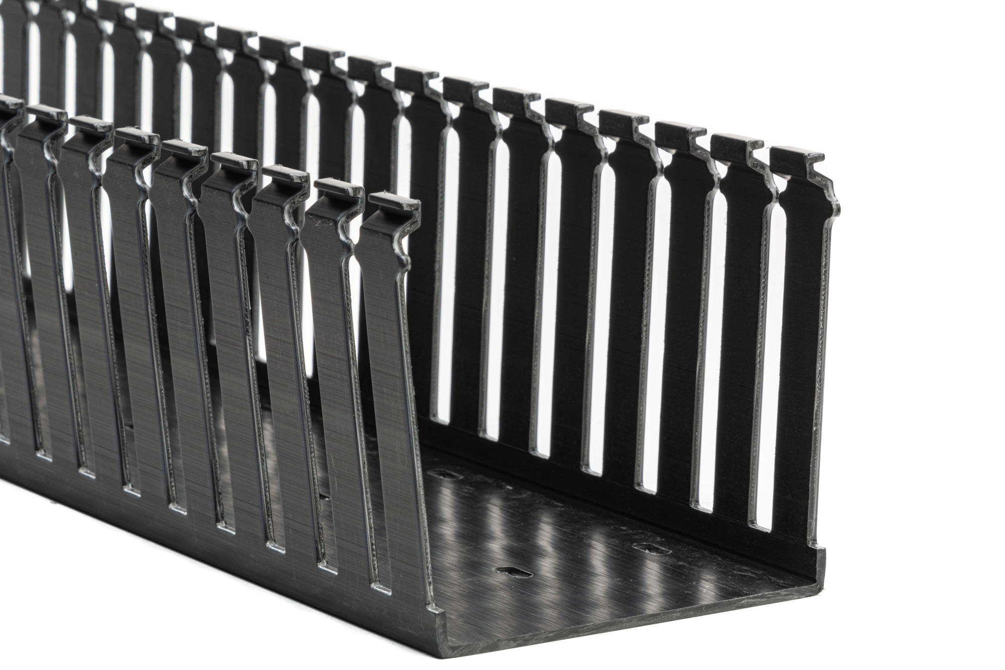 Non-Adhesive Slotted Wall Duct 4 x 4 x 6 Foot - Black TYT-4X4-BK