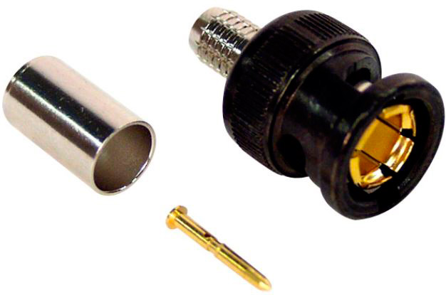 BNC Crimp Connector 50 Pc Bulk Pack - Belden 1695A Canare V3-5C V4-5C