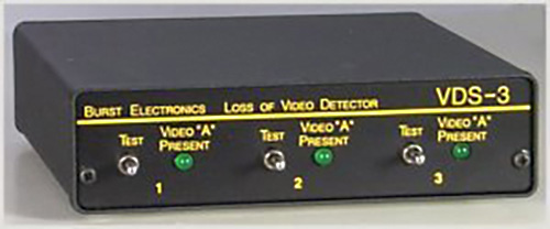 Burst VDS-3 3-Channel Loss of Video Detector Switch with Test & GPI