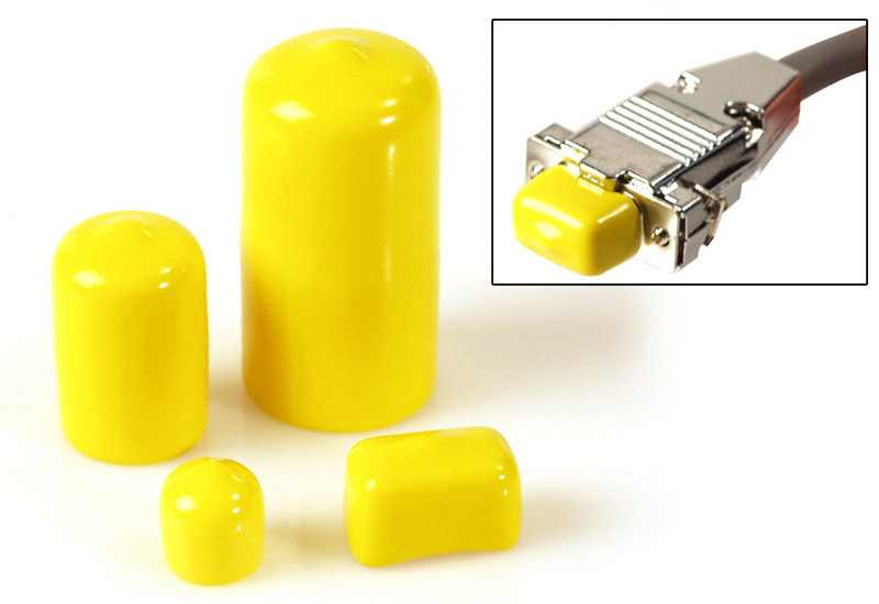50pk of Yellow Plastic Caps for VGA Connectors VGACAP-50
