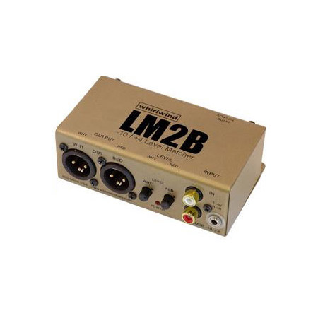 Whirlwind 2 Channel Active Converter -10dB RCA/Mini TRS to 4dB XLRM w/