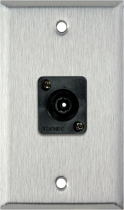 1 Gang Stainless Steel Wall PLate w/ 1 Toslink connector WPL-1209