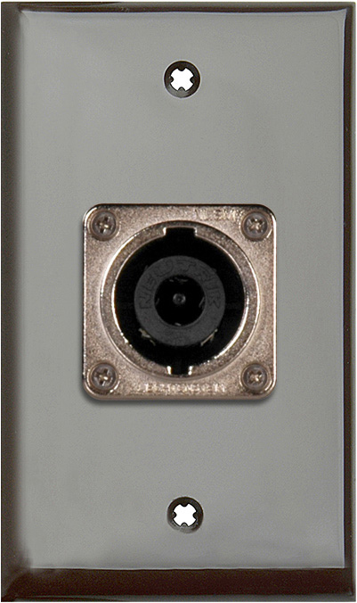 1G Brown Lexan Wall Plate w/1 Neutrik NL8MPR 8 Pole Speakon Connector