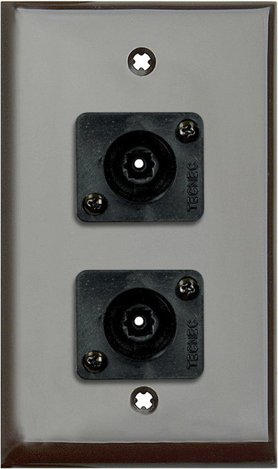 1 Gang Brown Lexan Wall PLate w/ 2 Toslink connectors WPLB-1210