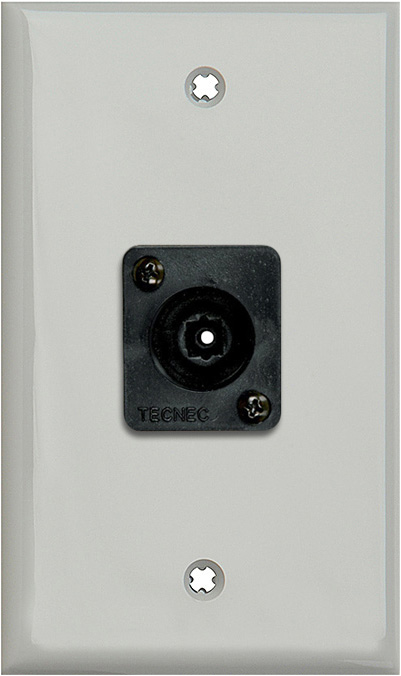 1 Gang Gray Lexan Wall PLate w/ 1 Toslink connector WPLG-1209