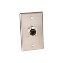 NEUTRIK 108E Single Gang Wallplate with one NE8FDP etherCON RJ45 Feedthrough Receptacle