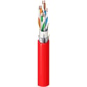 Belden 10GXS13 CMP/Plenum Category 6A U/UTP Enhanced Cable 625MHz Solid BC / 4x 23AWG - Red - 1000 Foot Reel in Box